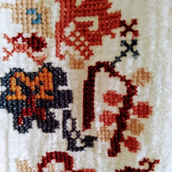 Love Sam Vintage Embroidery Peasant Top Medium - Picture 5 of 10